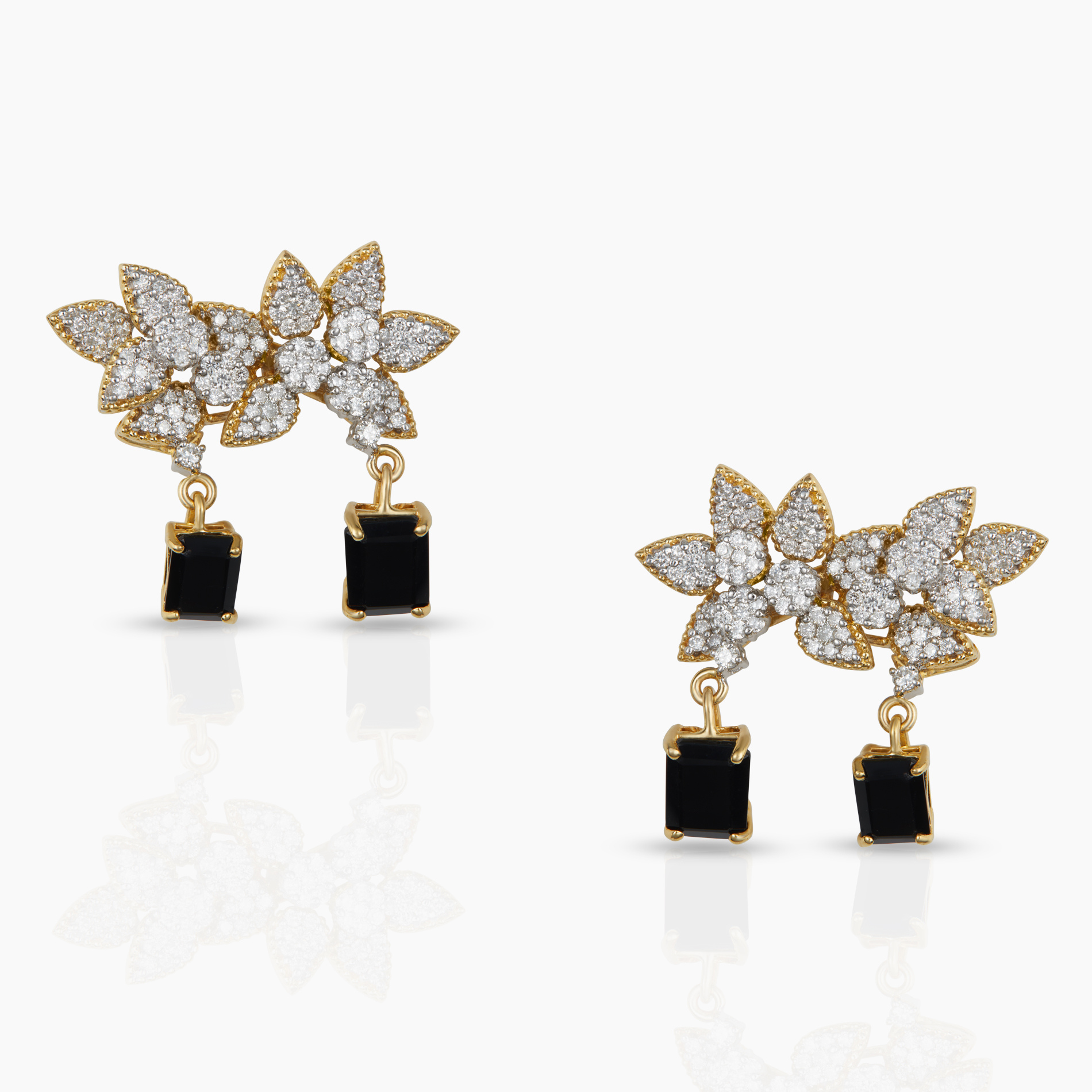 Floral Prism Twin Earrings