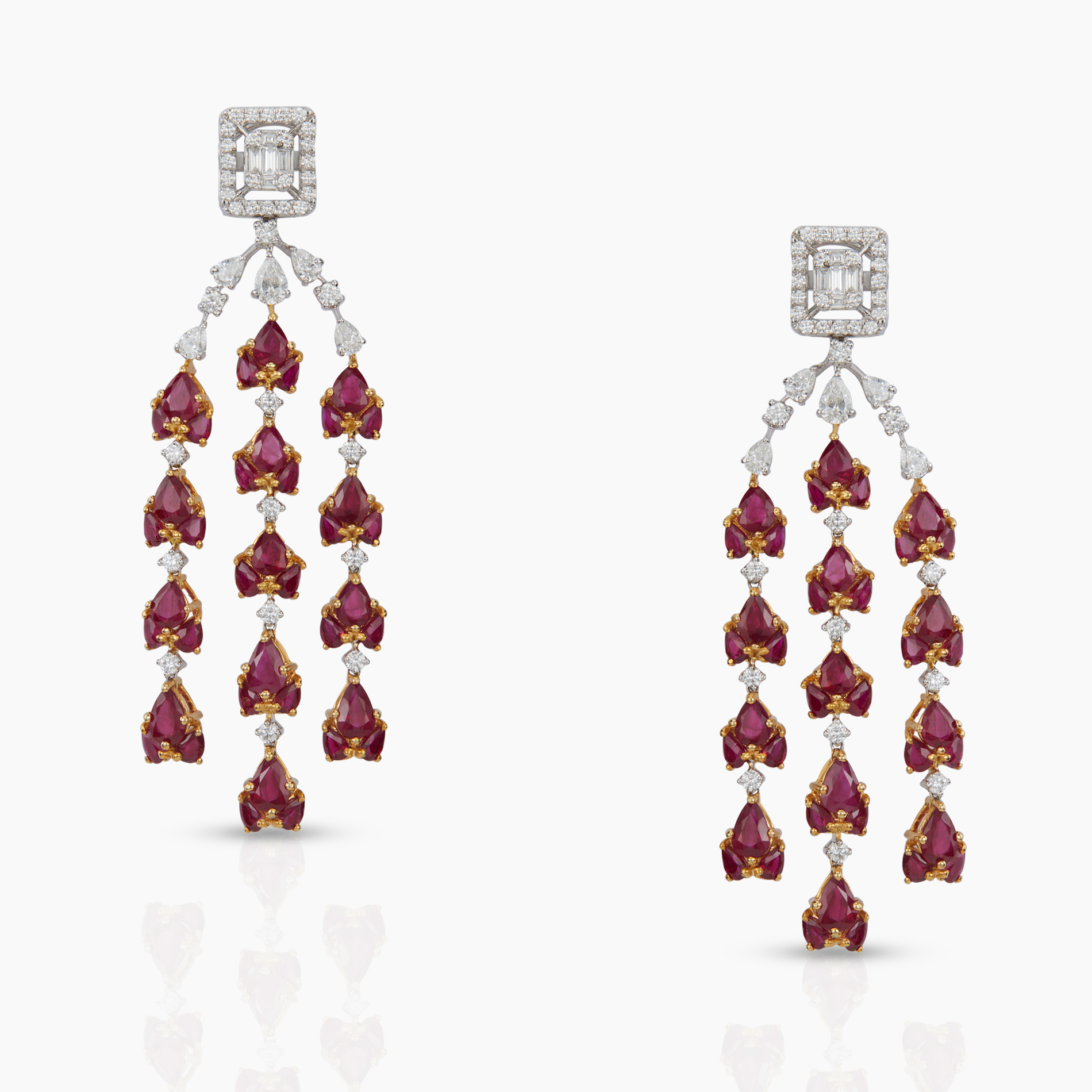 Classic Ruby & Diamond Earrings