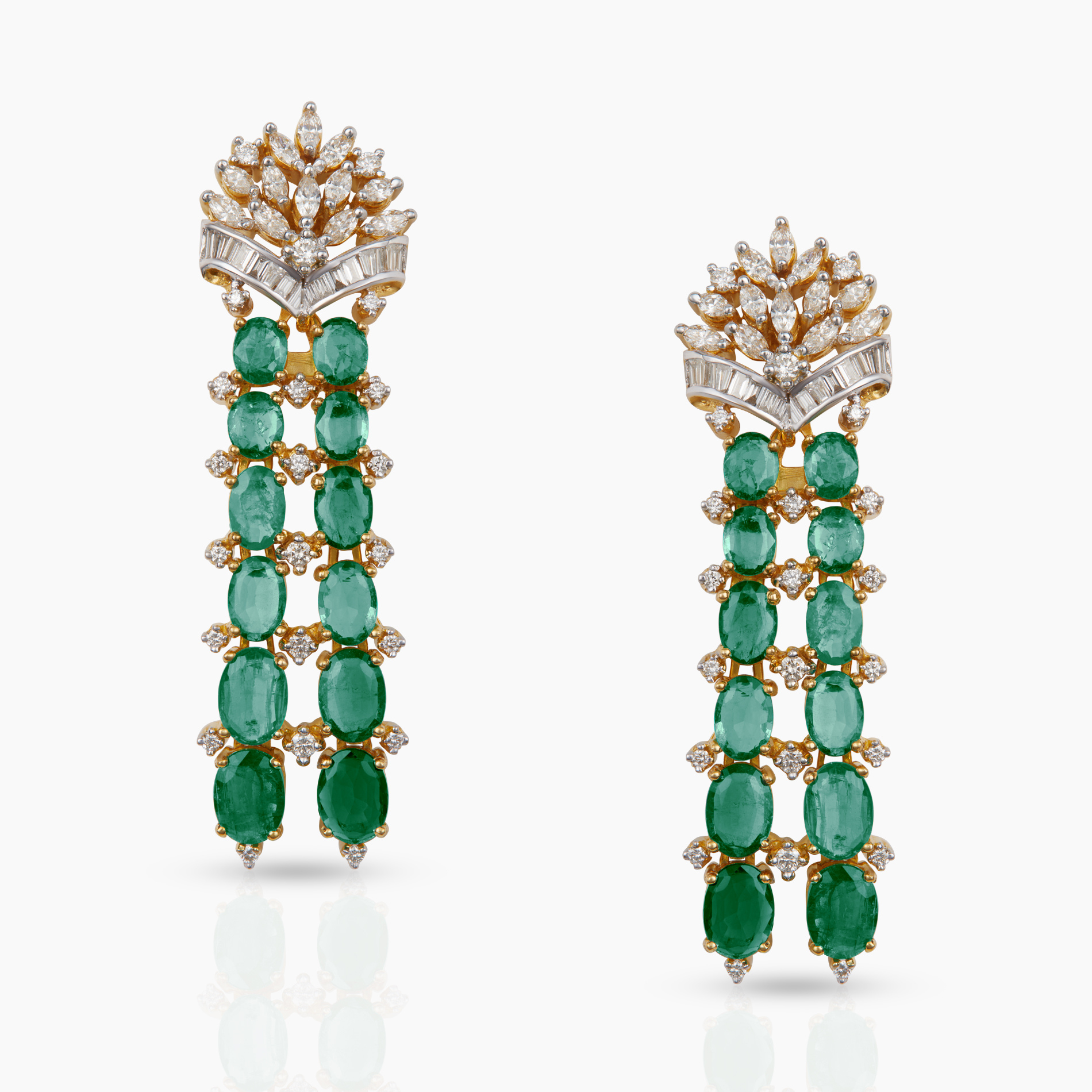 Long Emerald Earrings