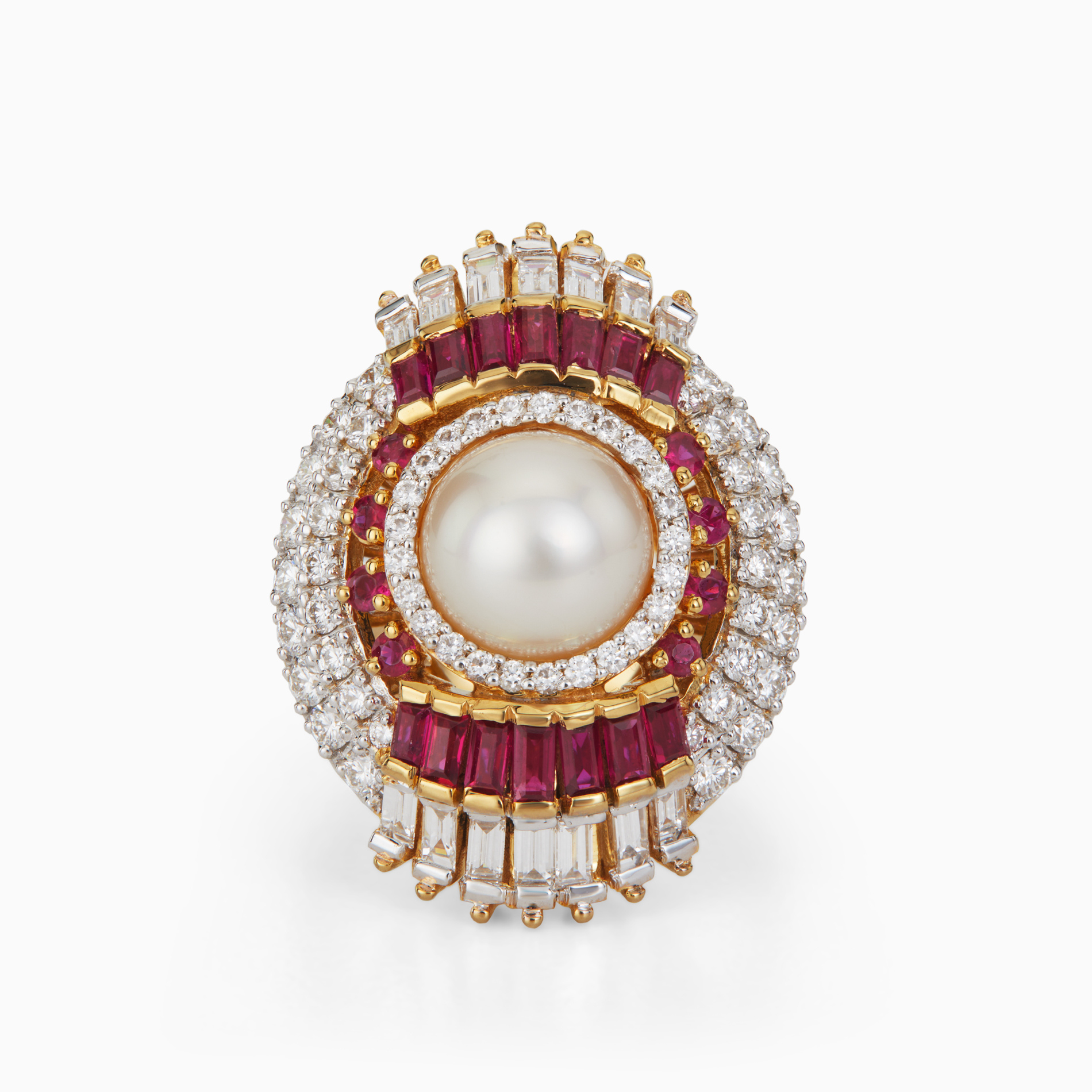 Scarlet Pearl Radiance Ring