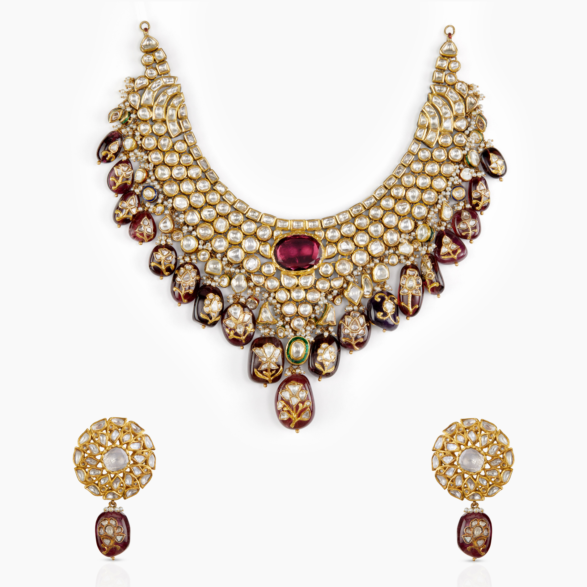 Engraved Tourmaline Neckset