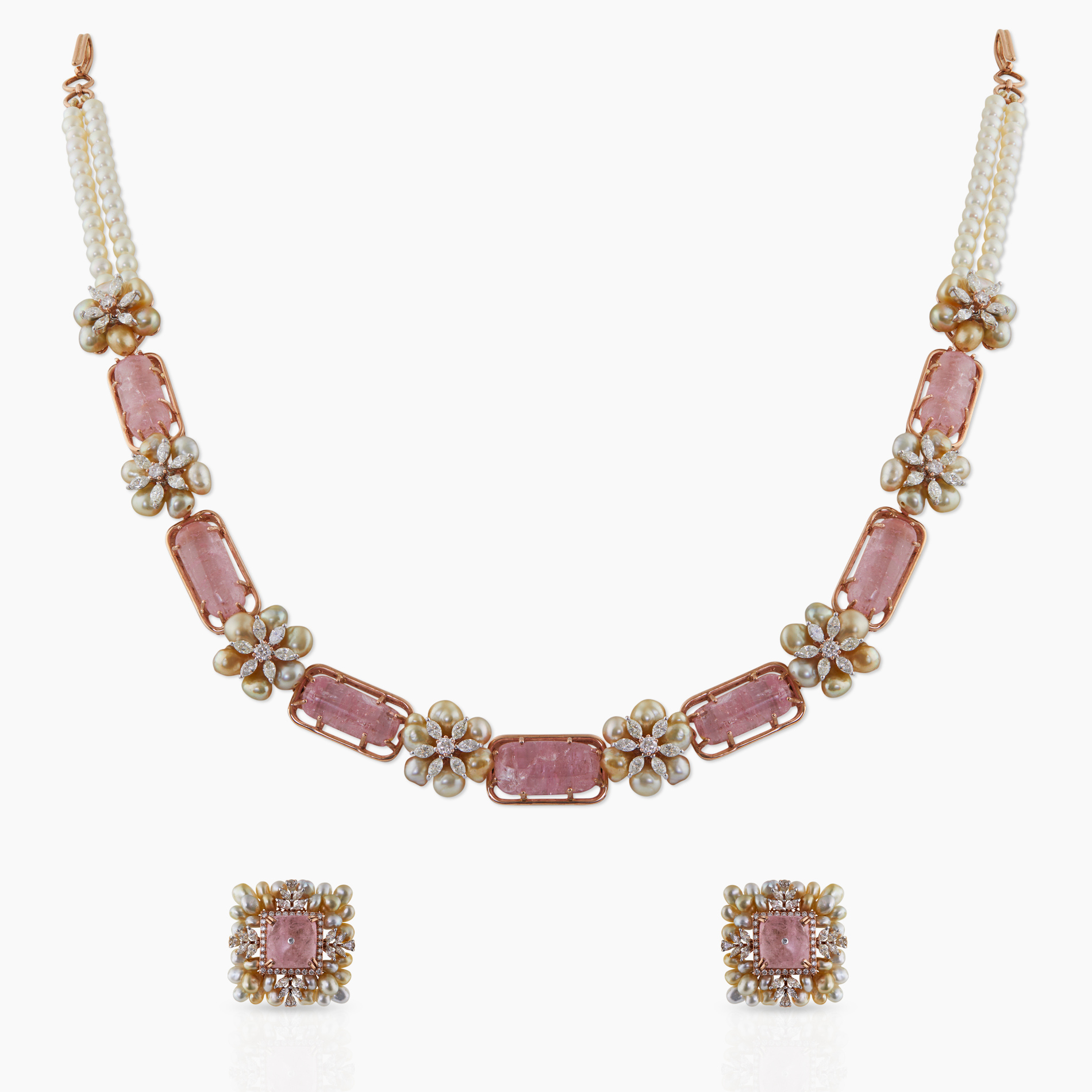 Floral Tourmaline Neckset