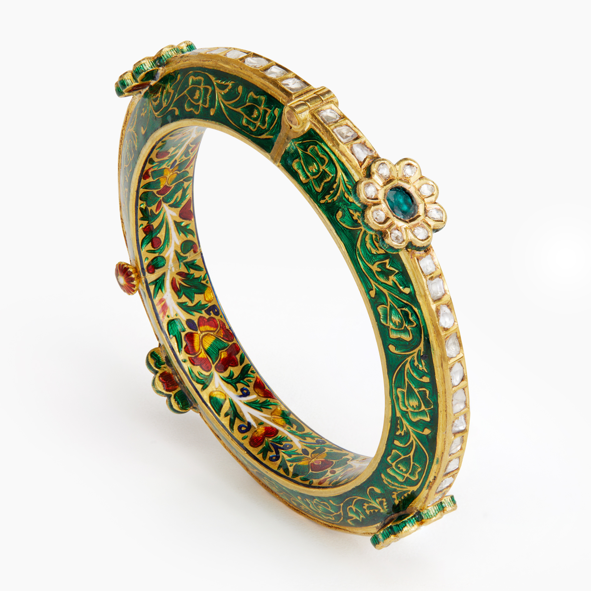 Green Meenakari Bangles
