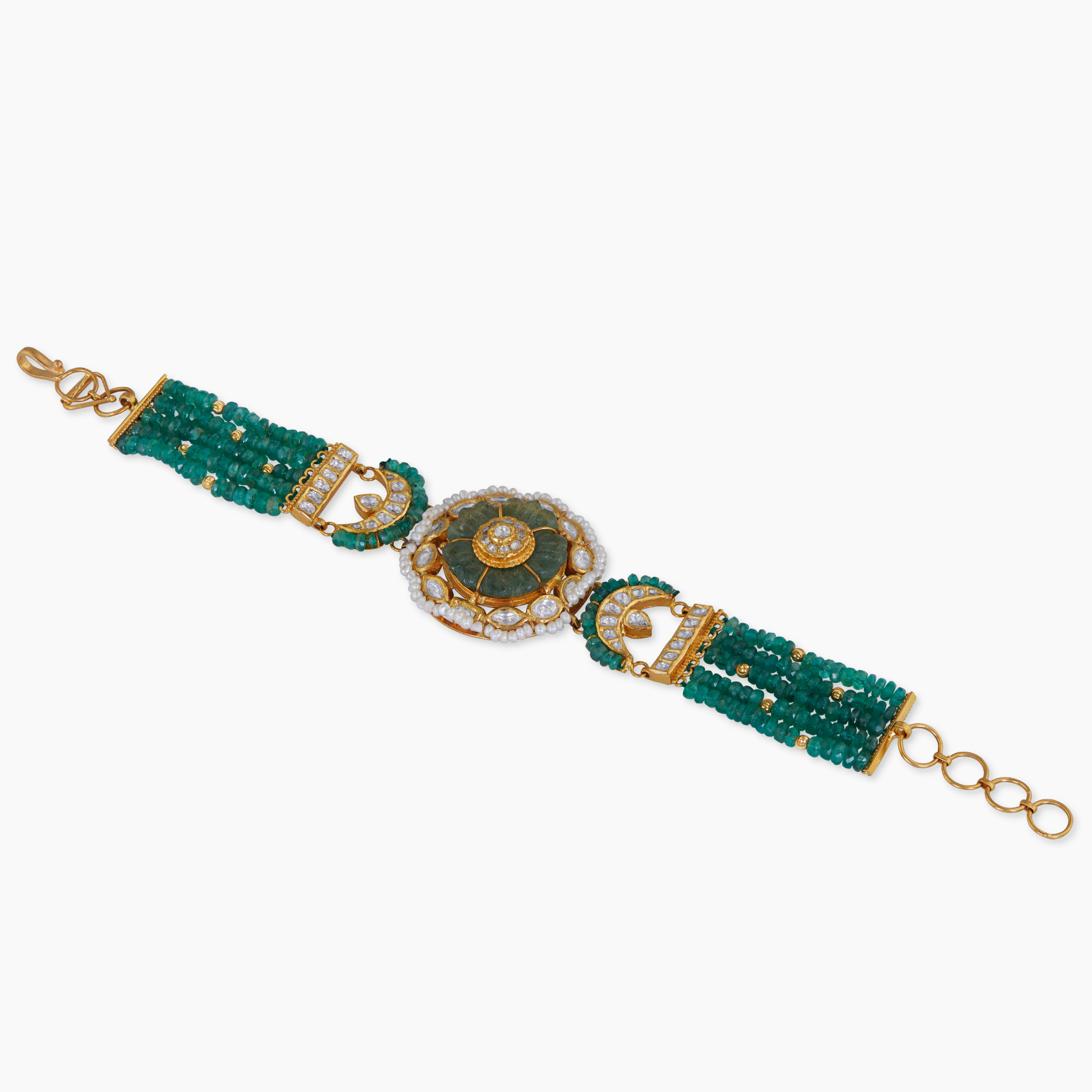 Floral Emerald Bracelet