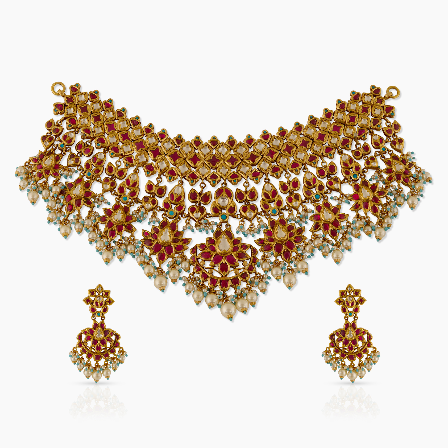 Red Kundan Choker