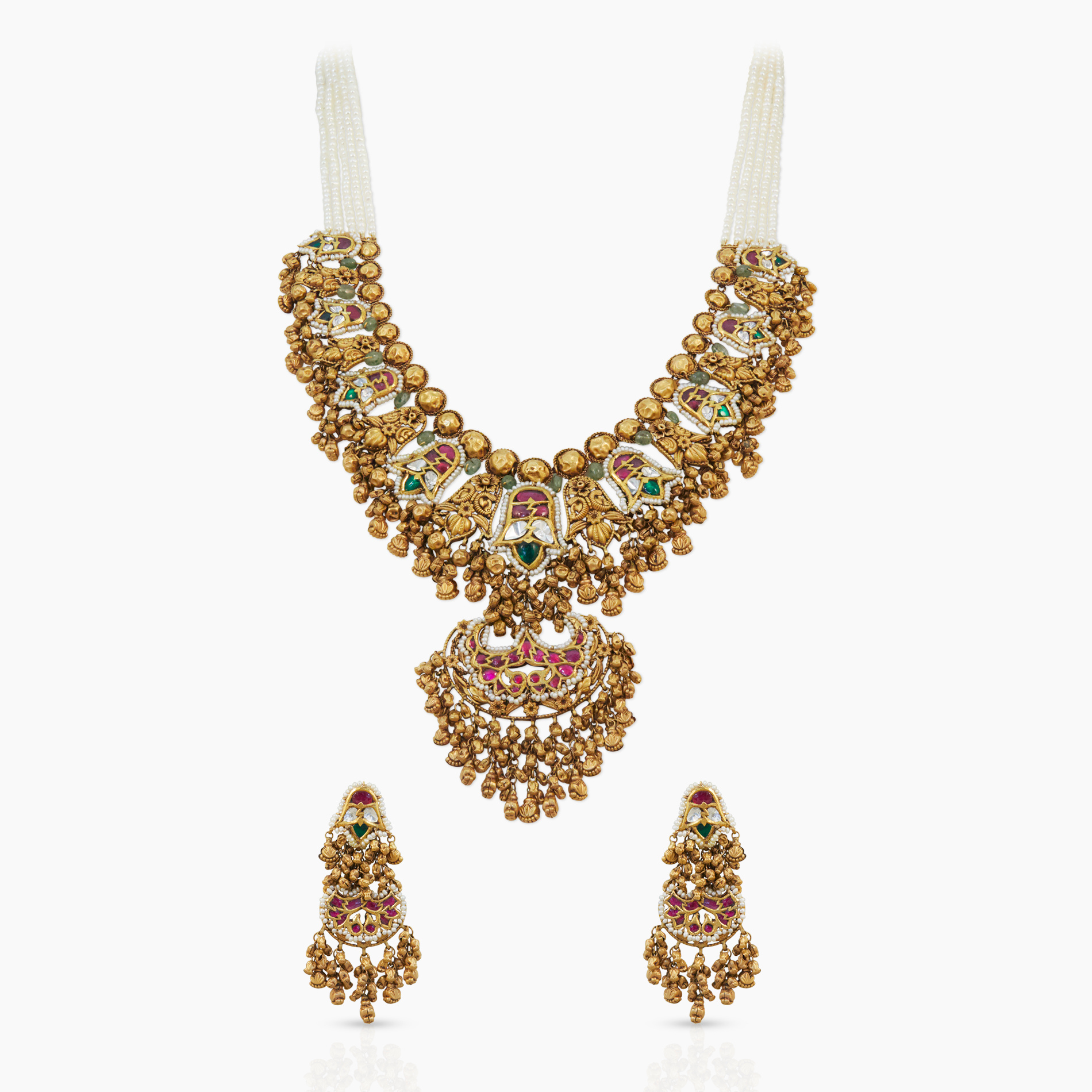 Temple Bell Necklace Set