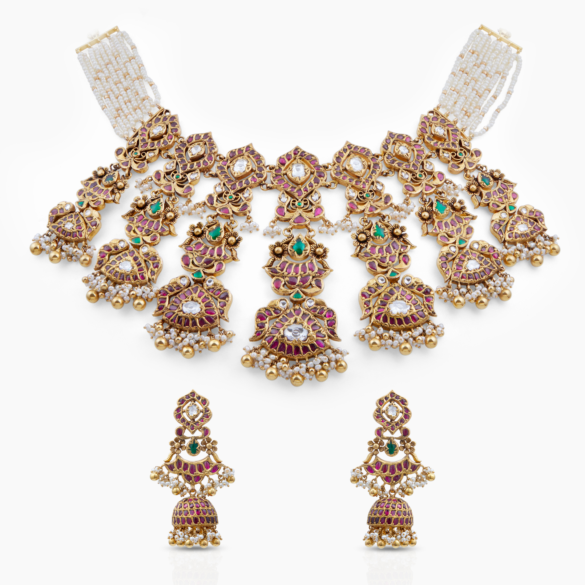 Seven Lined Regal Neckset